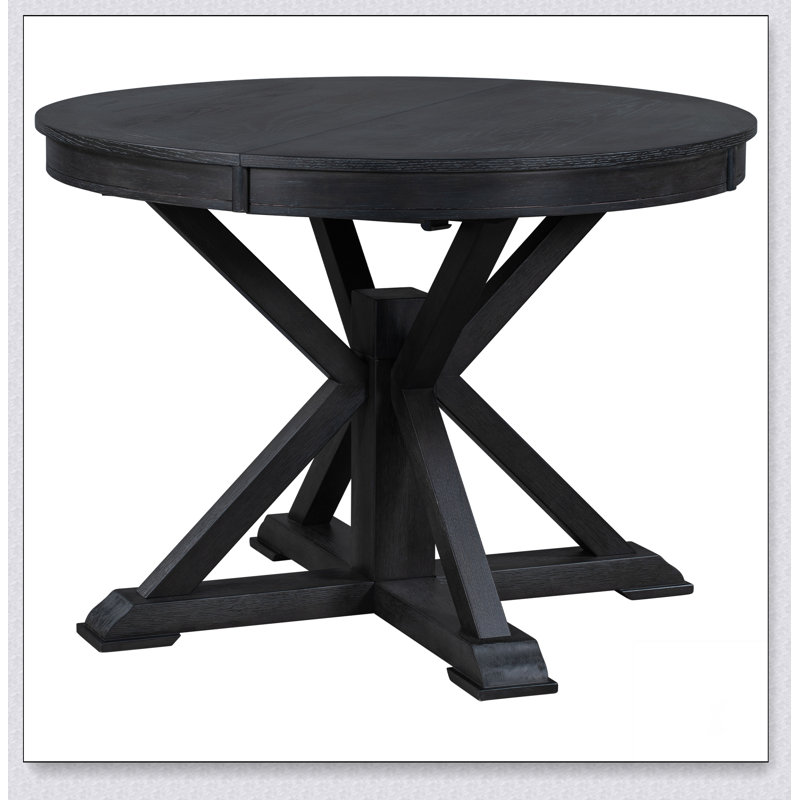 Table de salle à manger extensible fonctionnelle avec rallonge pour la salle à manger et le salon, Espresso