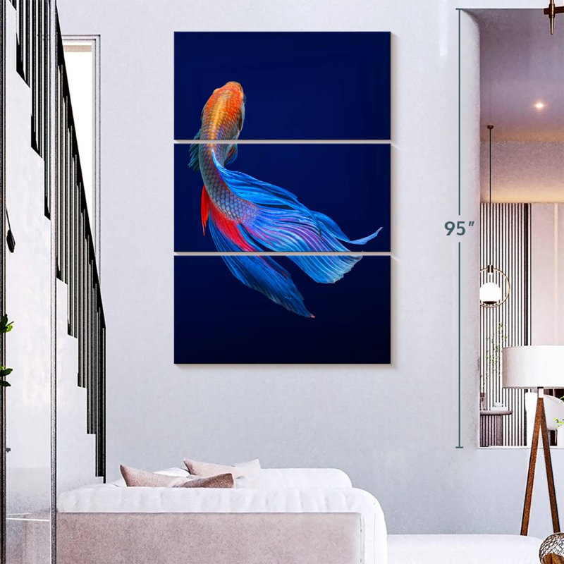 Brampt Thai Betta Fish, 74" H x 48" W
