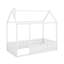 Lit simple en bois avec clôture-1174449013