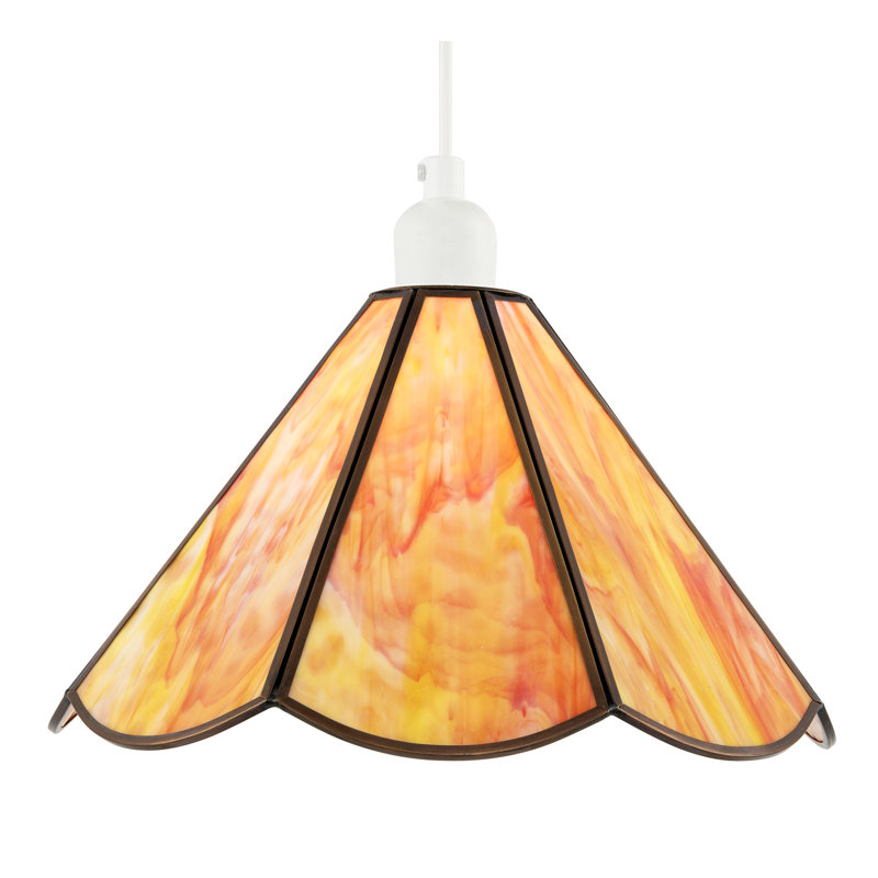 17cm H Glass Novelty Pendant Shade ( Screw On ), Orange