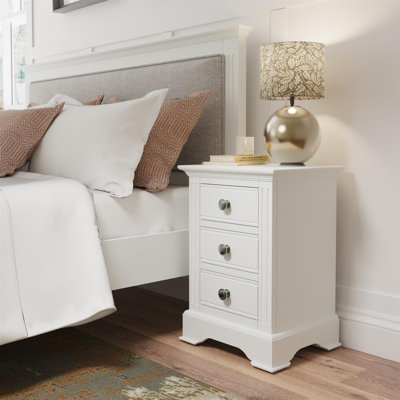 40cm W Solid + Manufactured Wood Bedside Table
