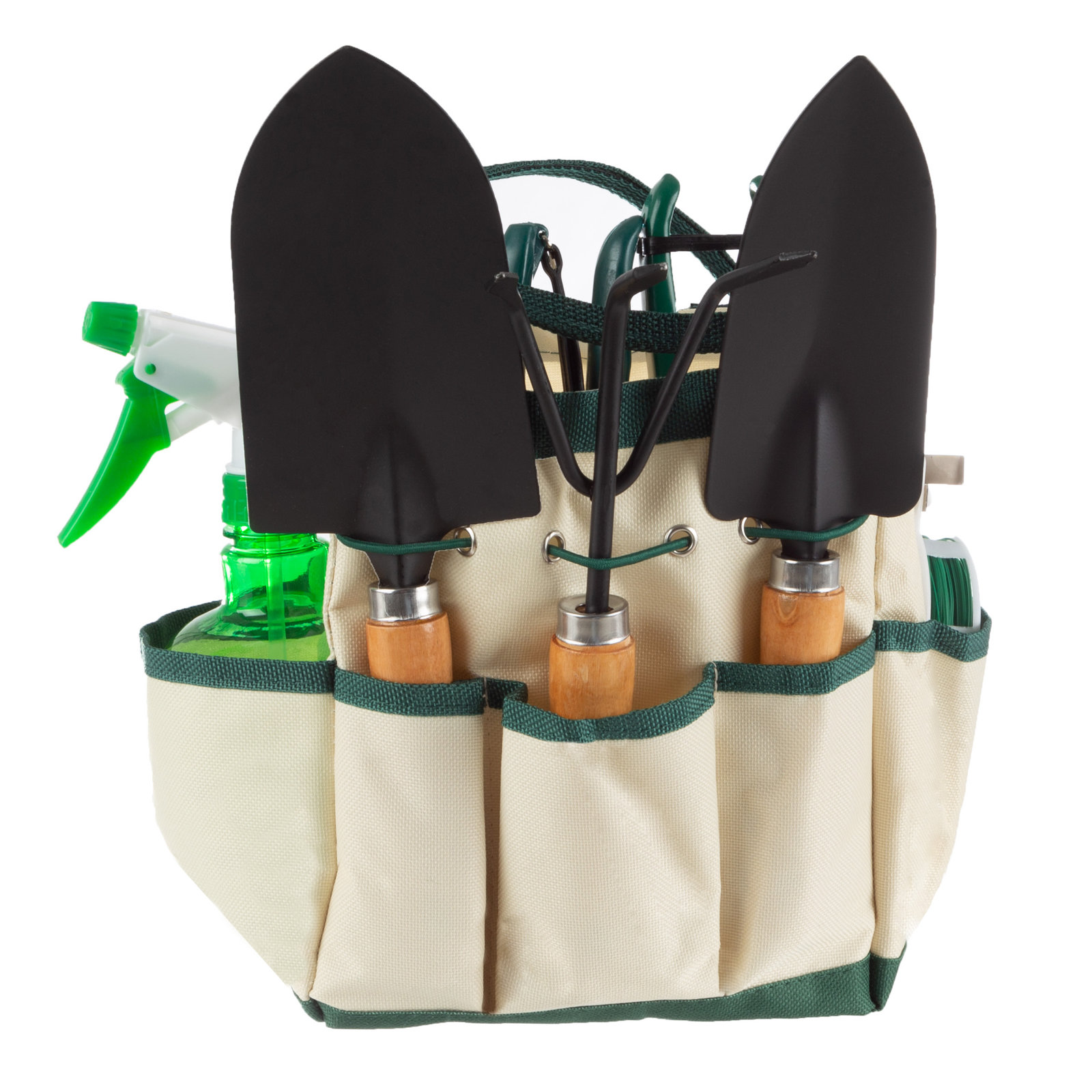 Hutchcraft Pure Garden Garden Hand Tool Set - Tote Gardening Tool Kit