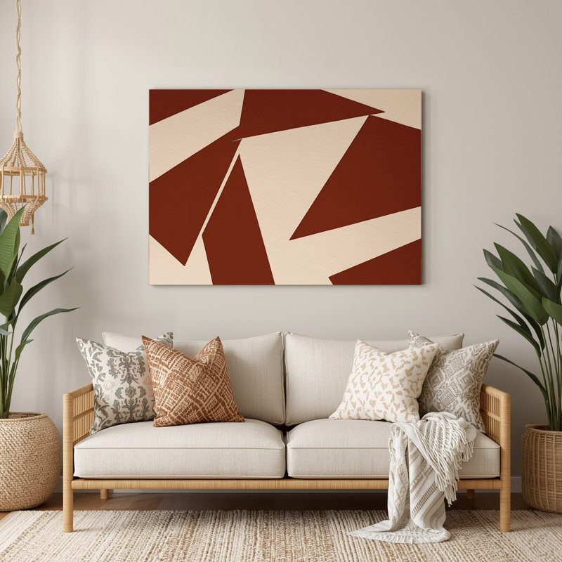 Minimalisme 57, art mural en métal brun, H 11 po x l 14 po