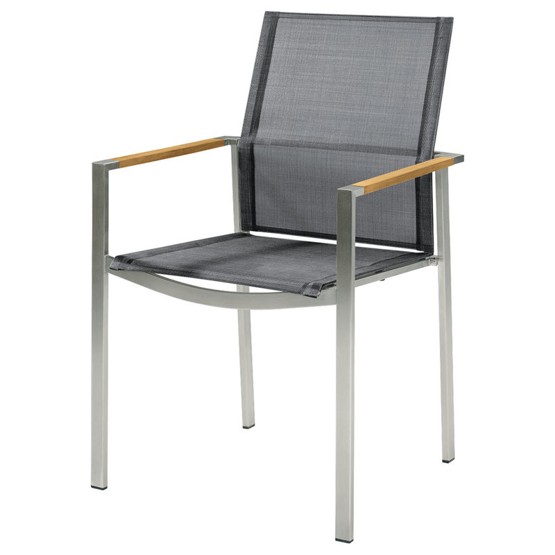 Mercury Dining Outdoor Lounge Chair, Platinum