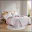 Ensemble de 3 mini-édredon en fausse fourrure à poil long double / grand rose / blanc-133388267