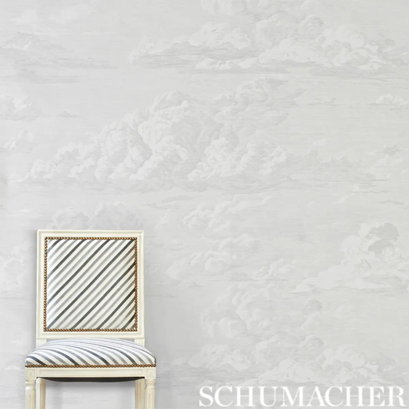 Cloud Toile Wallpaper, Quartz
