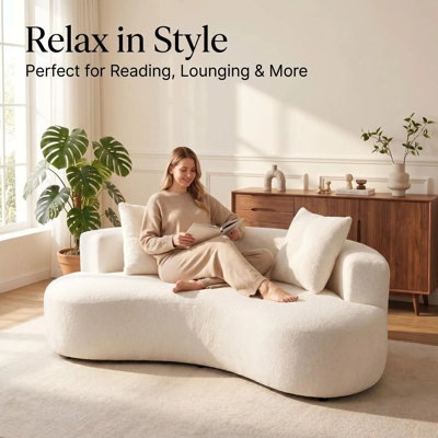 Canapé 79,5 po Modern Cloud Curved