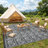 Waterproof Reversible Outdoor Rug - Boho Leaf Design - Large, UV & Mark Resistant, Collapsible Plastic Patio Carpet with Stakes & Storage Bag for RV, Camping, Deck,  9x18ft-983500359-983500376