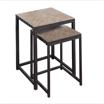Nesting Table, Set Of 2, Side, End, Metal, Accent, Living Room, Bedroom