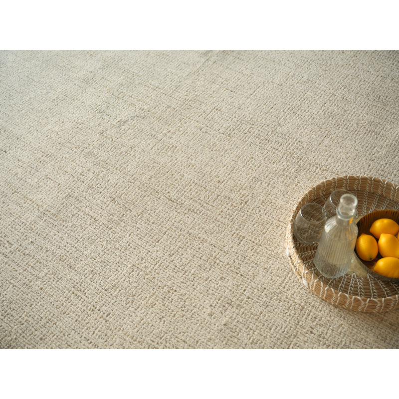 Elements Hand Tufted Wool Area Rug, Rectangle 10' x 14', Beige/Ivory
