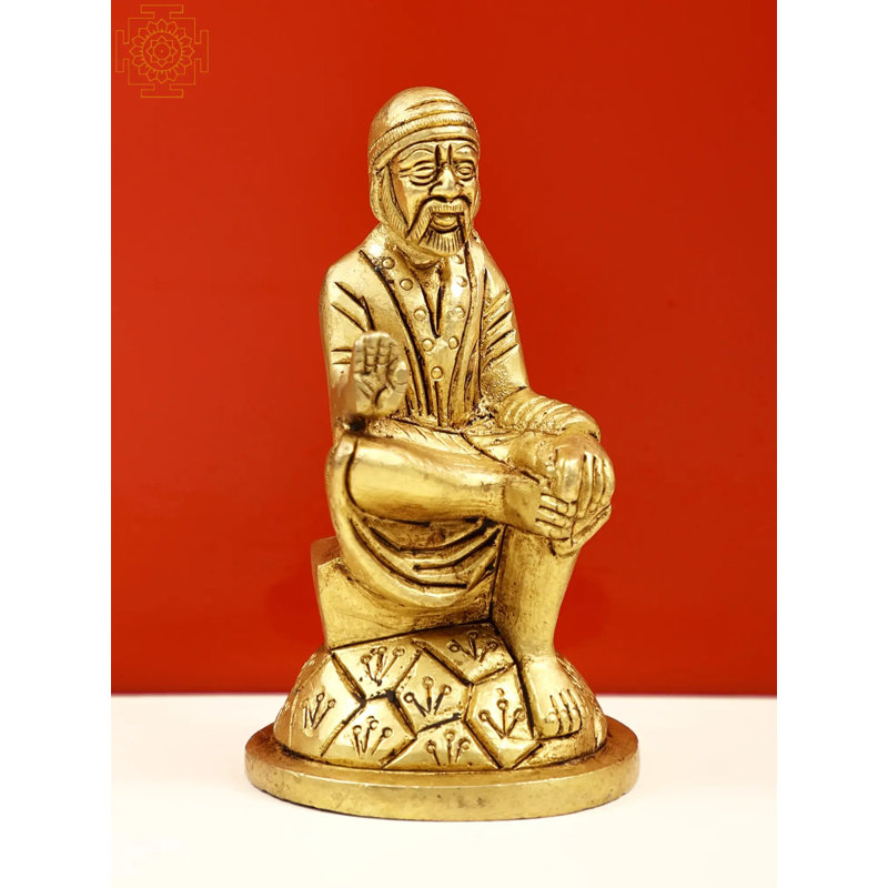 Petite sculpture en laiton 3 po Shidi Sai Baba