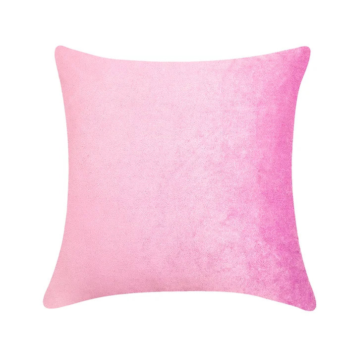 Housse de coussin carré en velours , Rose vif