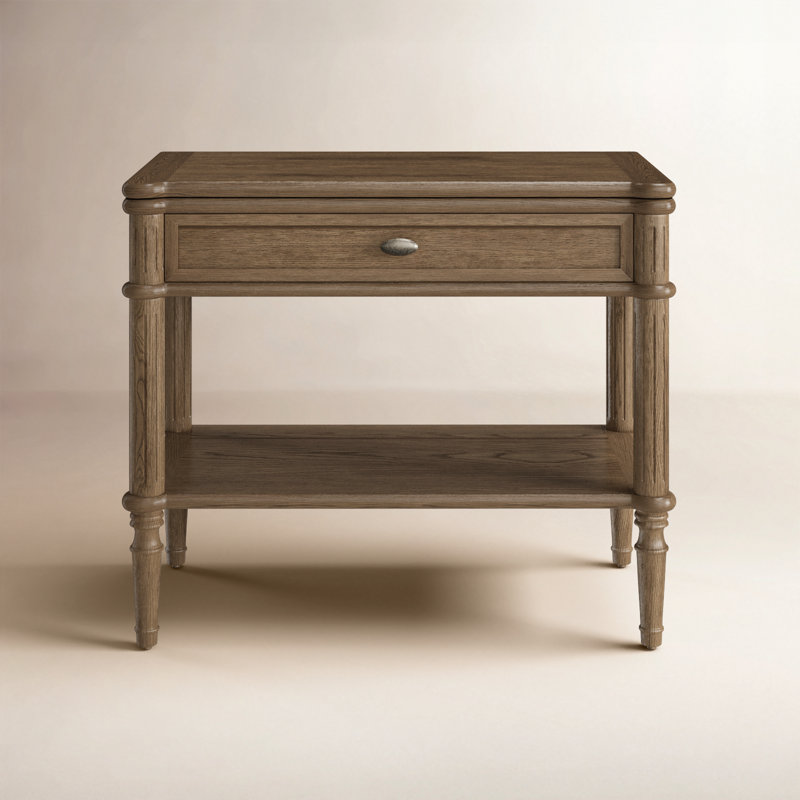 Susie 32'' W Solid Wood Nightstand, Toasted Oak Veneer