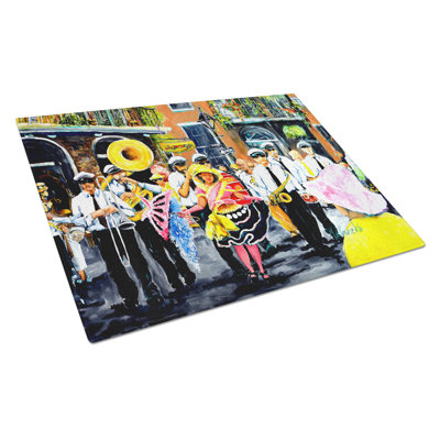 French Quarter Frolic Glass Cutting Board