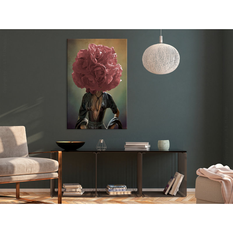 Flowery Thoughts - Wrapped Canvas Print, 60cm H x 40cm W