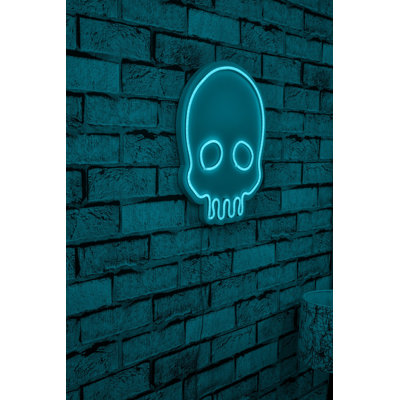 Bande flexible néon à DEL bleu, 11,0 x 13,8 x 0,8 pouces | IP67 imperméable, gabarit en mousse de PVC | Système de suspension mural 12 V DC, 22,7 watts, parfait pour la décoration intérieure et les projets d'éclairage créatif