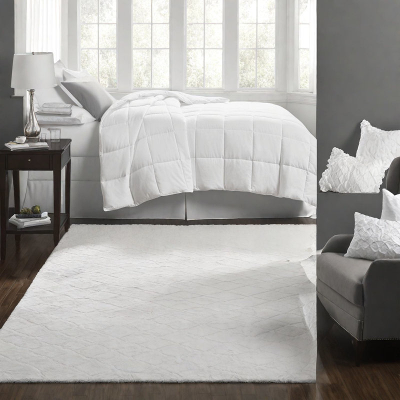 Ensembles de literie en coton douillette, édredon sans plumes, design blanc doux