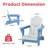High Density Polyethylene Mini Foldable Adirondack Chair-2046435613