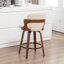 Tabourets de bar pivotants en bois et en similicuir Xaviera (ensemble de 2)-813246649-813246652