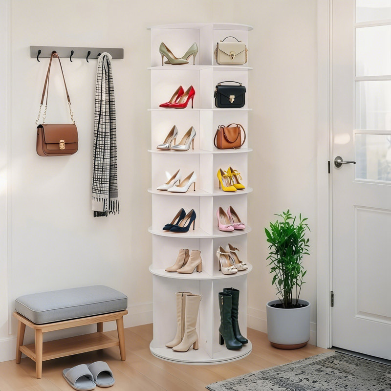 7 Tier Rotating Shoe Rack with sturdy base