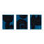 Module On Blue. Set Of 3 Painting by Michael Kempen-1579274417-1579274428