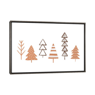 «Winter Trees Illustration» par Orara Studio - Reproduction d'art sur toile encadrée