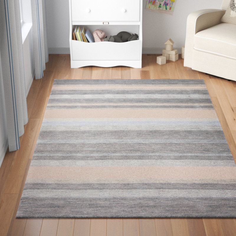 Gosselin Kids Hand Loomed Wool Rug, Rectangle 6' x 9'