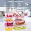 Ensemble de 8 contenants alimentaires en plastique Kenzie-1115457029