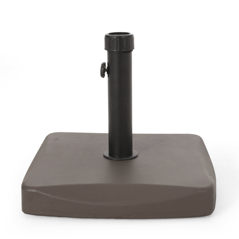 Porte-parapluies 55 lb - fabriqué en béton et en acier, peut accueillir un parasol de 8 pieds, brun, 18,17 po X 14,11 po d'épaisseur