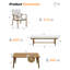 Ensemble de salle à manger 6 pièces Seehill, ensemble de table et chaises d'extérieur en aluminium avec 4 chaises et banc sans dossier, ensemble de table de salle à manger résistant aux intempéries avec coussins amovibles pour le jardin, la terrasse et le teck