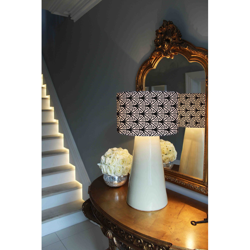 Cotton Drum Lamp Shade ( Uno ), 22cm H x 25cm W x 25cm D