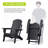 Set Of 2 Folding Outdoor Adirondack Chair And Table Set