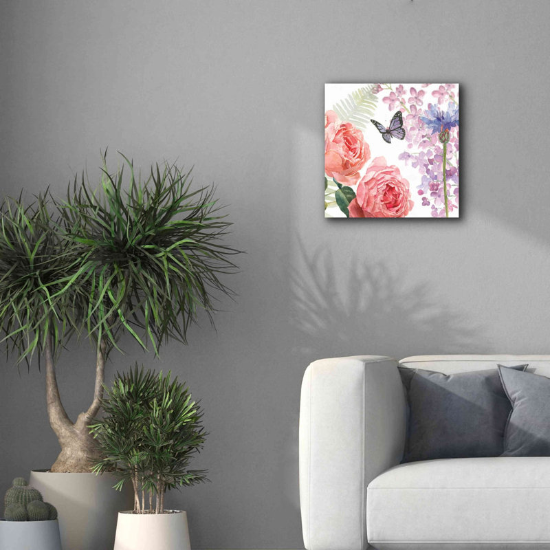«Boho Bouquet XV» par James Wiens, art mural sur toile, H 18 po x l 18 po x P 0,75 po
