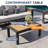 5-pcs Outdoor Aluminum Patio Furniture Sofa Set – Modern Sectional With Removable Cushion For 7-person Seating-641030771