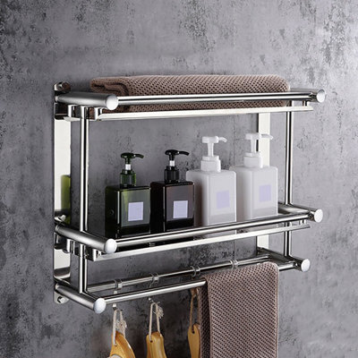 Deihl Stainless Steel Wall Mounted Required Bathroom Shelves