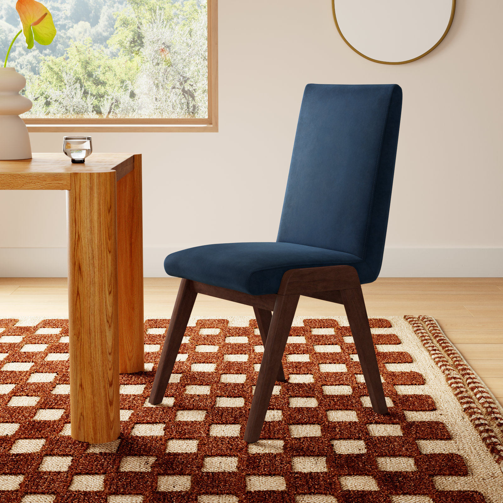 Orly Dining Chair, Navy Blue