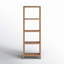Mesa Cane and Solid Wood 4- Tier Etagere Bookcase