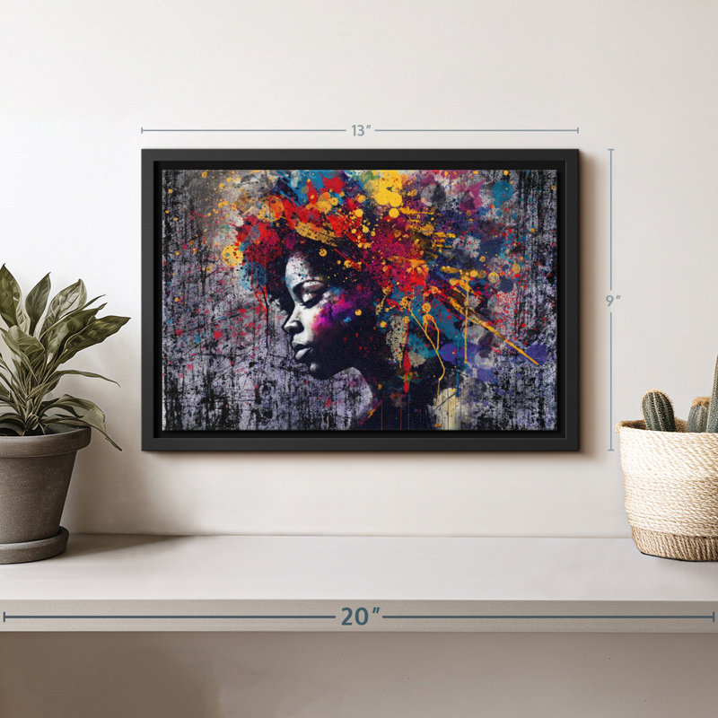 People "Afro Abstract", H 13 po x l 9 po