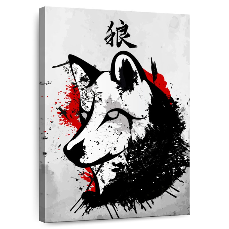 Brampt Japanese Wolf Okami, 36" H x 24" W