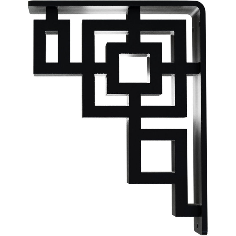 Support en fer forgé Eris, H 8 po x l 2 po x P 5,5 po, Noir