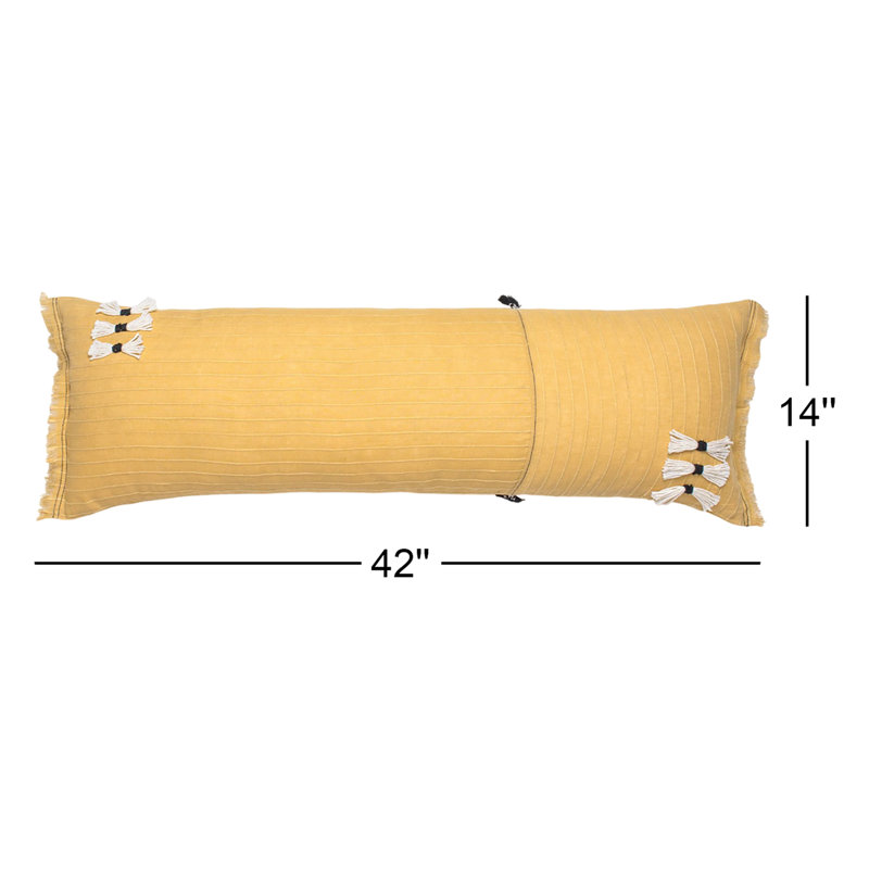 Cambria Linen Bolster Pillow Cover & Insert
