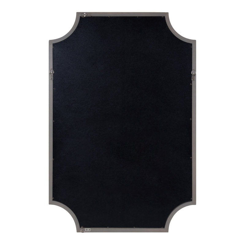 Miroir d'appoint Mertztown Glam, 36 po x 24 po, Argent