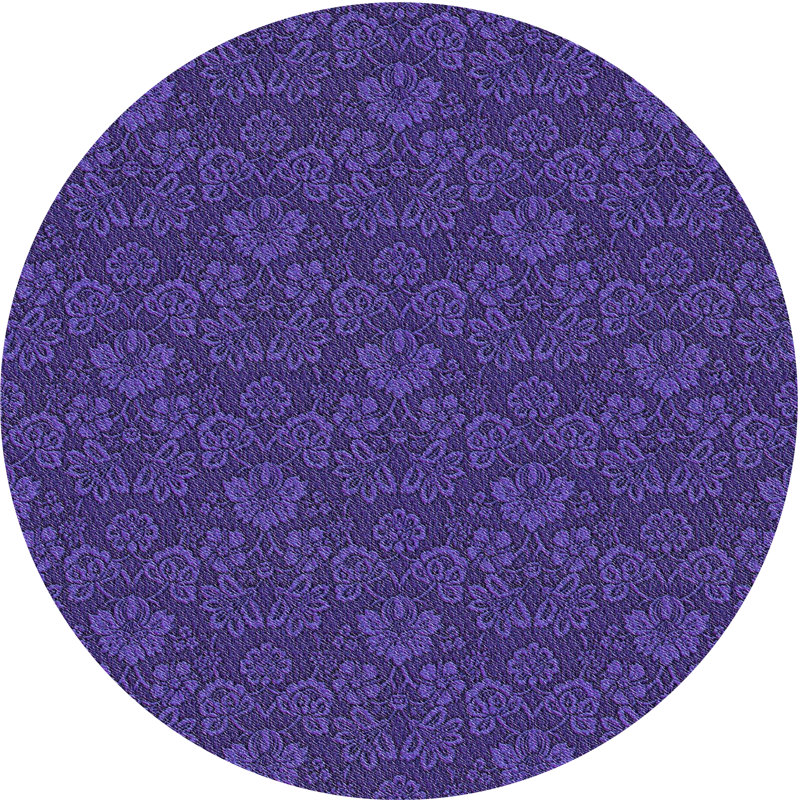 Tapis de zone mauve à motifs Opheim, Rond 5 pi