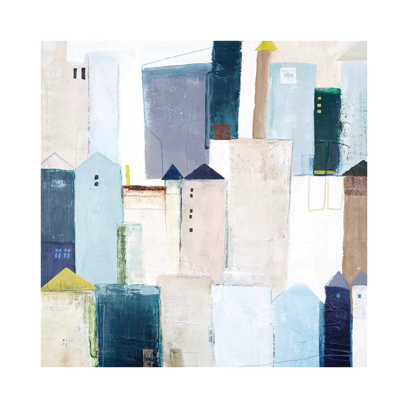 Playground I - Painting on Canvas, Wrapped Canvas, 93.98cm H x 93.98cm W x 1.91cm D