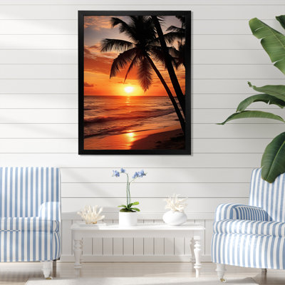 «Beach Photo Sunset Serenade II», reproduction sur toile