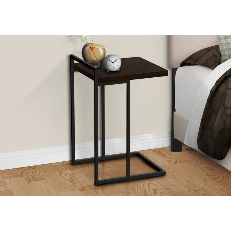 Table d'appoint, petite table en forme de C, table de bout, table d'appoint pour la chambre à coucher, salon, table de bout intérieure pour l'espace de vie
