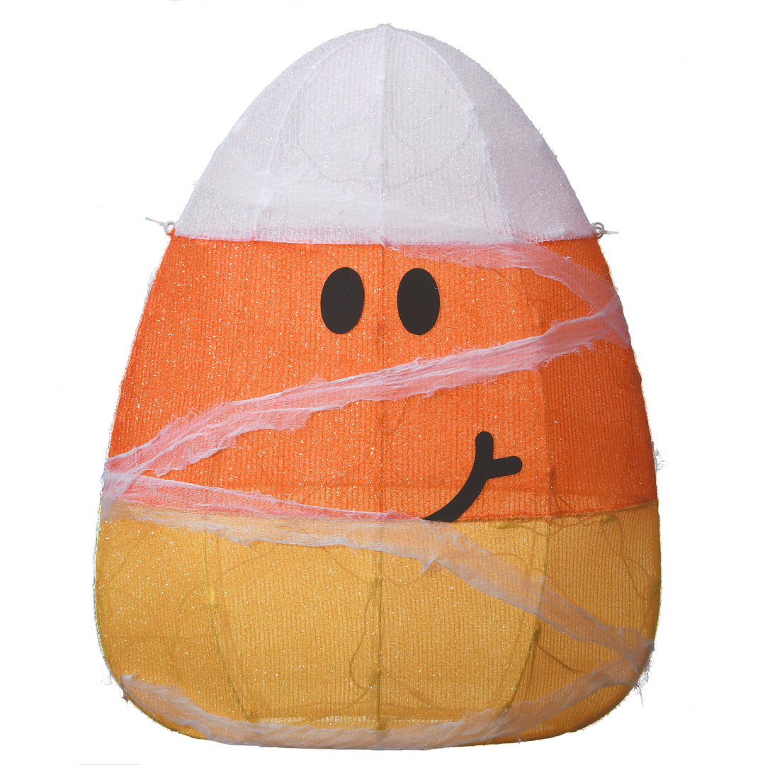 28" Pre-Lit Halloween Candy Corn Mummy The Holiday Aisle®