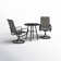 Alyah 2 - Person Metal Patio Dining Set with Round Table