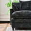 Canapé modulaire de 140,9 pouces en forme de U avec 2 repose-pieds mobiles, 4 coussins et 2 coussins décoratifs en tissu cachemire doux, noir-129424485