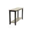 Table de salon moderne avec rangement à deux tons gris / noir et console moderne